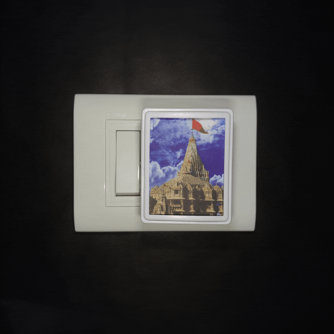 Dwarkadhish Temple Night View -  Night Lamp - Manidweep Art